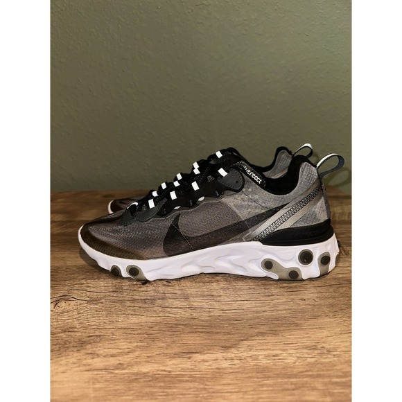 RARE🔥 Nike React Element 87 Anthracite Charcoal See Through Sneaker Sz 7.5 2018 - Picture 4 of 9